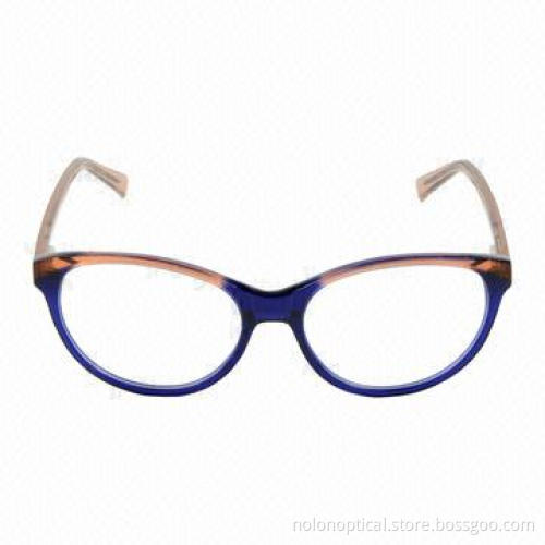 Popular oval acetate optical eyeglass frames with spring hinge
